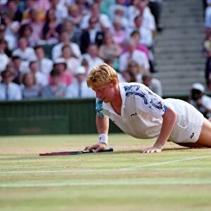 Wimbledon Tennis. Mens Semi. Boris Becker v. David Wheaton. July 1991 91-4275-200