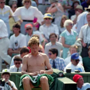 Wimbledon Tennis. Mens Semi. Stefan Edberg v. Michael Stich. July 1991 91-4275