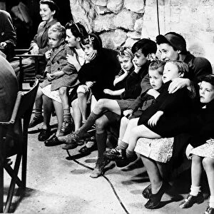 WW2 Women and children sheltering in caves under Dover 1944