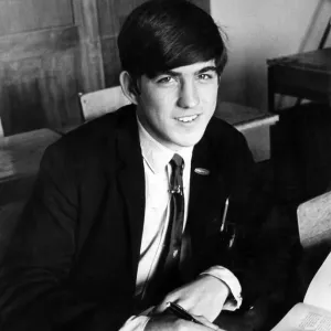 Fifteen year old Birmingham City footballer Bob Latchford returns to his school work