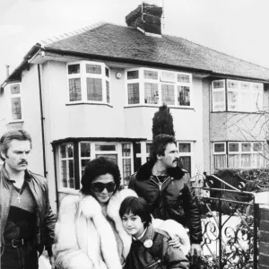 Yoko Ono and her son Sean Lennon visit Liverpool. They are pictured outside