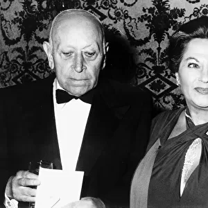 Yvonne De Carlo and George Raft Hollywood veterans, February 1980
