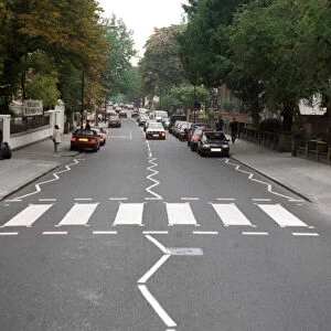 Zebra crossing at Abbey Road studio in London 1994