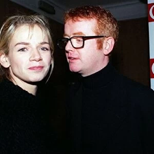 Zoe Ball and Chris Evans at Q Music Awards November 1997 The rival DJs pose together for