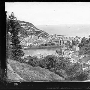 East Looe with the market gardens on the hill