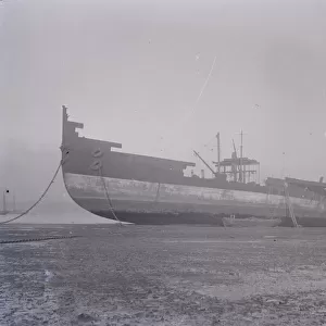 Photograph: Scrapping of the SS Great Eastern, c1889-1890