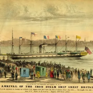 The Arrival of the Iron Steam Ship Great Britain Print, 1845