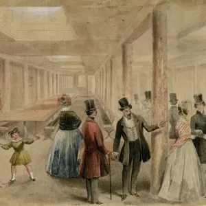 Print of the SS Great Britain's First Class Saloon