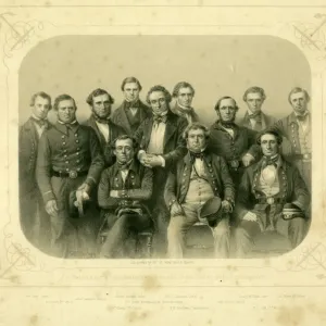 1852 Print of Francis Pettit Smith and SS Great Britain Officers
