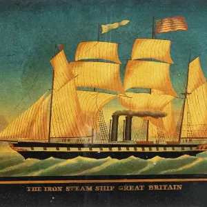 Print of the SS Great Britain in 1852