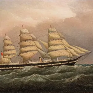 The SS Great Britain Print: A Starboard Profile Off St Helena Island