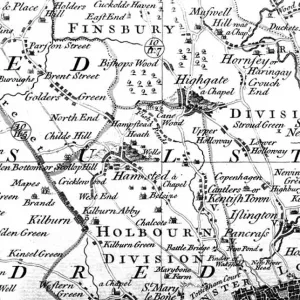 1746 Rocque Map Print 1746 Rocque Map Print