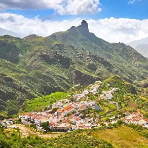 Aerial view of Tejeda, Gran Canaria, Spain