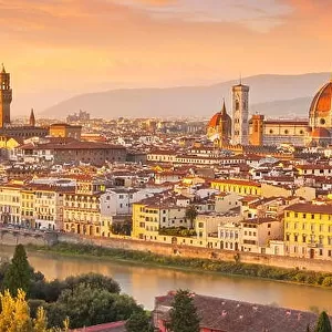 Florence - cityscape view from Piazzale Michelangelo, Italy