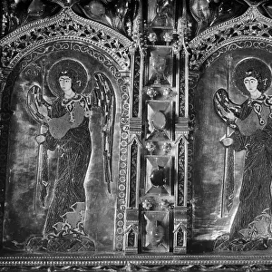 Two angels; small enamel plaques of the Pala d'Oro, in St. Mark's Basilica in Venice