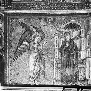 Annunciation, mosaic, Jacopo Torriti (active 1270-1300 ca.), apse of the Basilica of Santa Maria Maggiore, Rome