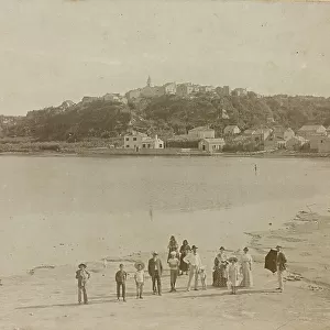First World War: view of the beach of Susak before the war, Photography of the Austro-Hungarian Empire