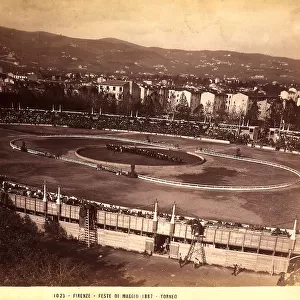 Florence's racecourse of the Casscine during a competition
