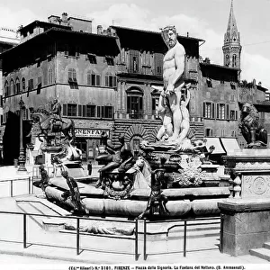 The Fountain of Neptune, in Piazza della Signoria, Florence