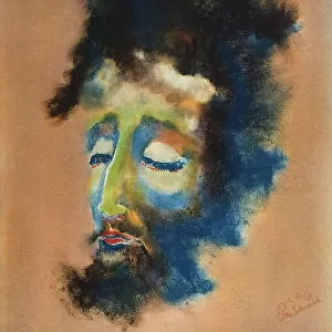 Head; painting by Otto Schneid. Private Collection