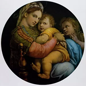 The Madonna of the Chair, oil on canvas, Raffaello Sanzio (1483-1520), Palatine Gallery and Royal Apartments, Palazzo Pitti, Florence