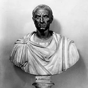Marble bust of Julius Caesar located at the Uffizi Gallery in Florence