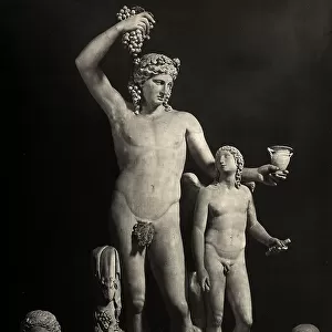 Marble group with Dionysus and winged Eros. Taken from the Farnese collection, now preserved in the National Archaeological Museum of Naples