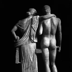 Marble group known as "Orestes and Electra, " from the Temple of Serapis in Pozzuoli. It was copied from two different originals, and is preserved in the National Archaeological Museum of Naples