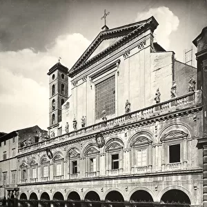 Partial view of the Santissimi Apostoli Church in Rome