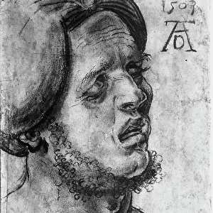 Portrait of a man in a turban, drawing by Albrecht Durer, in the British Museum in London