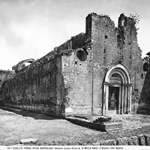 The ruins of the Church of Santa Maria in Falerii Novi, near Civita Castellana, in the province of Viterbo, in Lazio