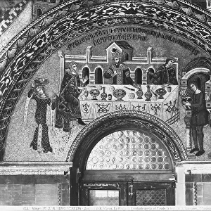 Salome takes the head of St. John the Baptist to Herod; Baptistry mosaic, St. Mark's Basilica, Venice