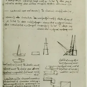 Studies on geometry with cubes and pyramids, written by Leonardo da Vinci, part of the Arundel Codex 263, c.183r, housed in the British Museum of London Studies on geometry with cubes and pyramids, written by Leonardo da Vinci, part of the Arundel Codex 263, c.183r, housed in the British Museum of London