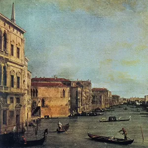View of the Grand Canal in Venice; painting by Canaletto. Uffizi Gallery, Florence