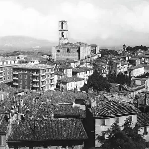 View of Perugia, Umbria, with the Church of San Domenico in the centre