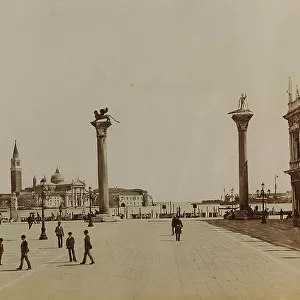View of the Piazzetta San Marco in Venice with the church of San Giorgio Maggiore in the background