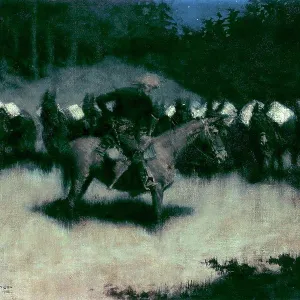 Scare In A Pack Train 1908 Frederic Remington (1861-1909 American) Oil on canvas