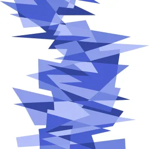 Abstract Blue Geometric Print on White Background Abstract Blue Geometric Print on White Background