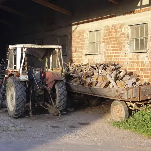 Vintage Tractor Print, Old Farm Equipment