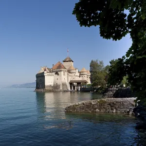 Chateau de Chillon Print, Montreux, Switzerland Chateau de Chillon Print, Montreux, Switzerland