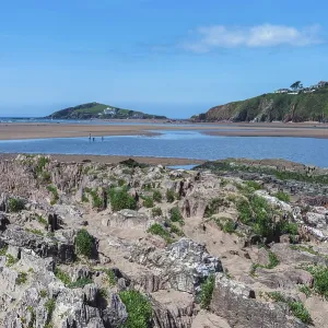 Bantham Beach Cliffs Print, Devon Coastline, England Bantham Beach Cliffs Print, Devon Coastline, England