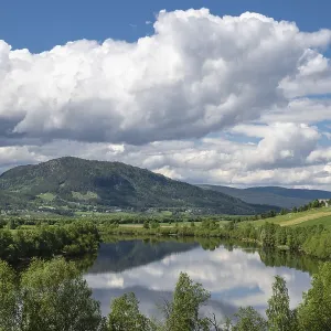 Cloud reflection in the River Glomma Print, Alvdal, Norway Cloud reflection in the River Glomma Print, Alvdal, Norway