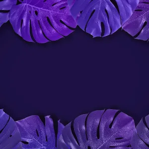 Vibrant Tropical Print with Gradient Leaves Vibrant Tropical Print with Gradient Leaves