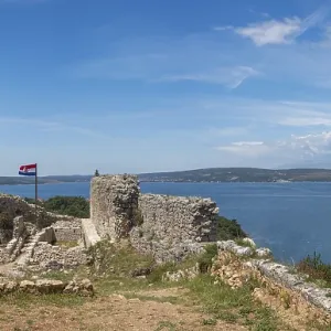 Croatian Flag Print: Novigrad Ruins