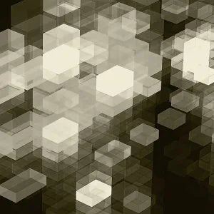 Abstract Cubes Print - Fractal Geometry Background