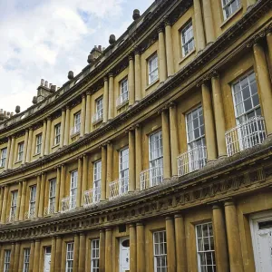 Curved Georgian Town House Print, The Circus, Bath Curved Georgian Town House Print, The Circus, Bath