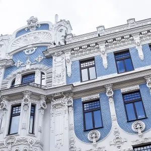 Art Nouveau Facade Print, Riga, Latvia Art Nouveau Facade Print, Riga, Latvia