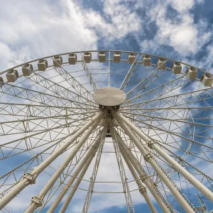 Ferris Wheel Print, Marseille Harbour, France Ferris Wheel Print, Marseille Harbour, France