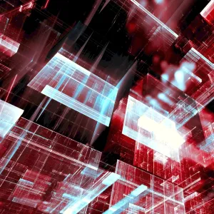 Glass Blocks - Technology Background Print