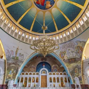 Interior of Resurrection of Christ Cathedral Print, Tirana Albania Interior of Resurrection of Christ Cathedral Print, Tirana Albania